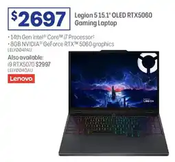 Officeworks Legion 515.1" oled rtx5060 gaming laptop offer