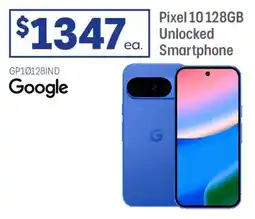 Officeworks Pixel 10 128gb unlocked smartphone offer