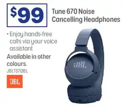 Officeworks Tune 670 Noise Cancelling Headphones offer