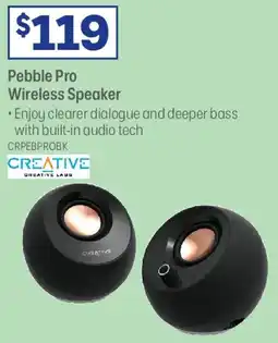 Officeworks Pebble Pro Wireless Speaker offer