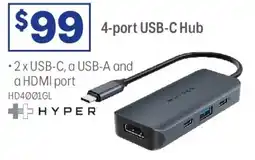 Officeworks 4-port USB-C Hub offer