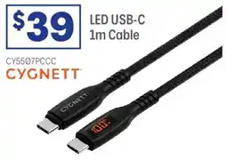 Officeworks LED USB-C 1m Cable offer