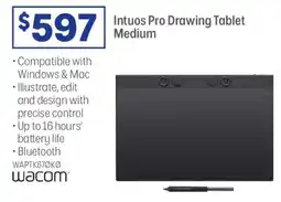 Officeworks Intuos Pro Drawing Tablet Medium offer