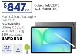 Officeworks Galaxy Tab S10 FE Wi-Fi 256GB Grey offer