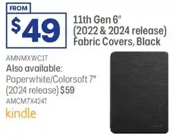 Officeworks 11th Gen 6" (2022 & 2024 release) Fabric Covers, Black offer