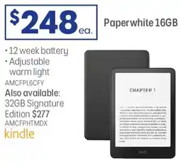 Officeworks Paperwhite 16GB offer