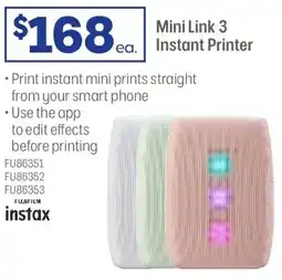 Officeworks Mini Link 3 Instant Printer offer