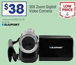 Officeworks BLAUPUNKT 16X Zoom Digital Video Camera offer
