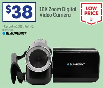 Officeworks BLAUPUNKT 16X Zoom Digital Video Camera offer