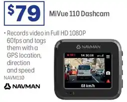 Officeworks Navman MiVue 110 Dashcam offer