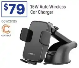 Officeworks 15W Auto Wireless Car Charger offer
