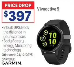 Officeworks Garmin Vivoactive 5 offer