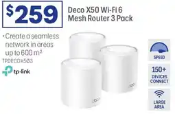 Officeworks tp-link Deco X50 Wi-Fi 6 Mesh Router offer