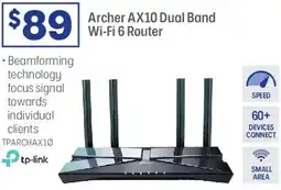 Officeworks tp-link Archer AX10 Dual Band Wi-Fi 6 Router offer