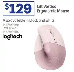 Officeworks logitech Lift Vertical Ergonomic Mouse offer