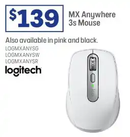 Officeworks logitech MX Anywhere 3s Mouse offer