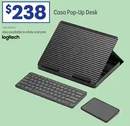 Officeworks logitech Casa Pop-Up Desk offer