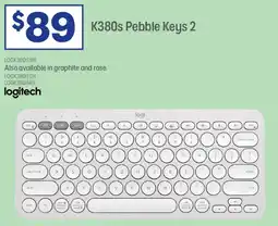 Officeworks logitech K380s Pebble Keys 2 offer