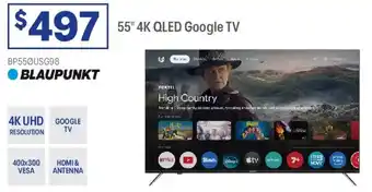 Officeworks Blaupunkt 55" 4K QLED Google TV offer