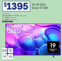 Officeworks Samsung 55" 4K QLED Smart TV Q6F offer
