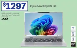 Officeworks acer Aspire 14 Al Copilot+ PC offer