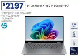 Officeworks hp 14" OmniBook X Flip 2-in-1 Copliot+PC offer