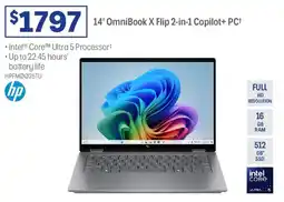 Officeworks hp 14" OmniBook X Flip 2-in-1 Copilot+PC offer