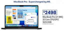 Officeworks MacBook Pro 14" (M5) 10 Core CPU/GPU 16/512GB offer