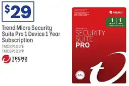 Officeworks Trend Micro Security Suite Pro 1 Device 1 Year Subscription offer