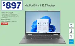 Officeworks Lenovo IdeaPad Slim 3i 15.3" Laptop offer
