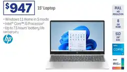 Officeworks hp 15" Laptop offer