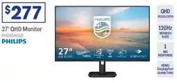 Officeworks PHILIPS 27" QHD Monitor offer
