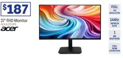 Officeworks acer 27" FHD Monitor offer