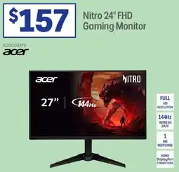 Officeworks acer Nitro 24" FHD Gaming Monitor offer