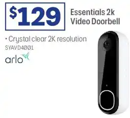 Officeworks Essentials 2k Video Doorbell offer