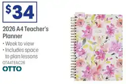 Officeworks Otto Teachers' 2026 Planner offer