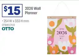 Officeworks Otto 2026 Wooden Wall Calendar offer