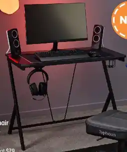 Officeworks Typhoon Bathurst LED Gaming Desk offer