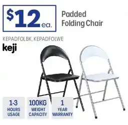 Officeworks Keji Padded Folding Chair offer