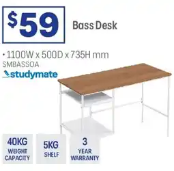 Officeworks Bass Desk offer