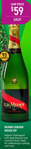 Dan Murphy's Mumm cordon rouge nv offer