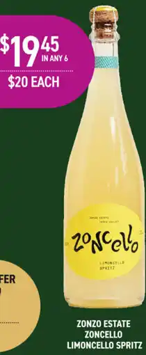 Dan Murphy's Zonzo estate zoncello limoncello spritz offer