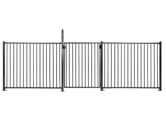 Stratco Black aluminium pool posts offer