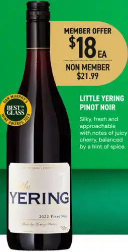Dan Murphy's Little yering pinot noir offer