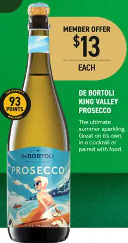 Dan Murphy's De bortoli king valley prosecco offer