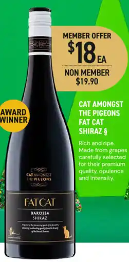 Dan Murphy's Cat amongst the pigeons fat cat shiraz § offer
