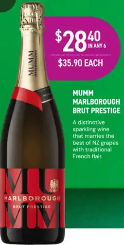 Dan Murphy's Mumm marlborough brut prestige offer