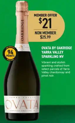 Dan Murphy's Ovata by oakridge yarra valley sparkling nv offer