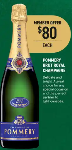 Dan Murphy's Pommery brut royal champagne offer