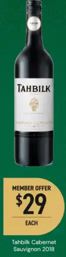 Dan Murphy's Tahbilk cabernet sauvignon 2018 offer